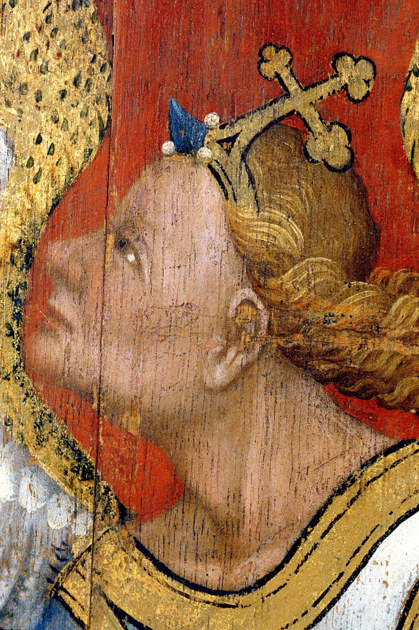The Donor and the Angel of the Annunciation (detail) - Master of the Hours of Rohan by Unknown