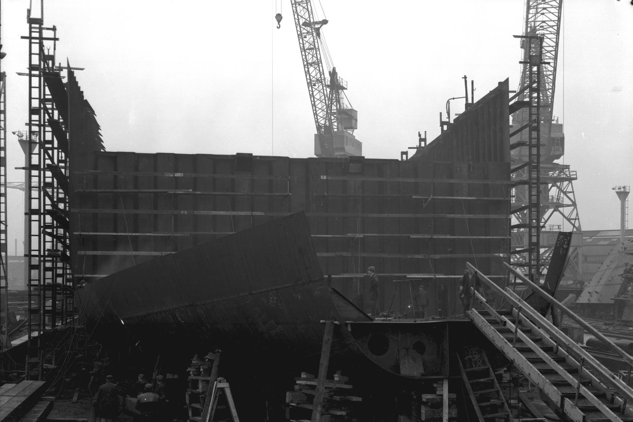 Progress Shot of Nicola, the First SD14, at Southwick Shipyard, Sunderland, 27 November 1967 by Unbekannt Unbekannt