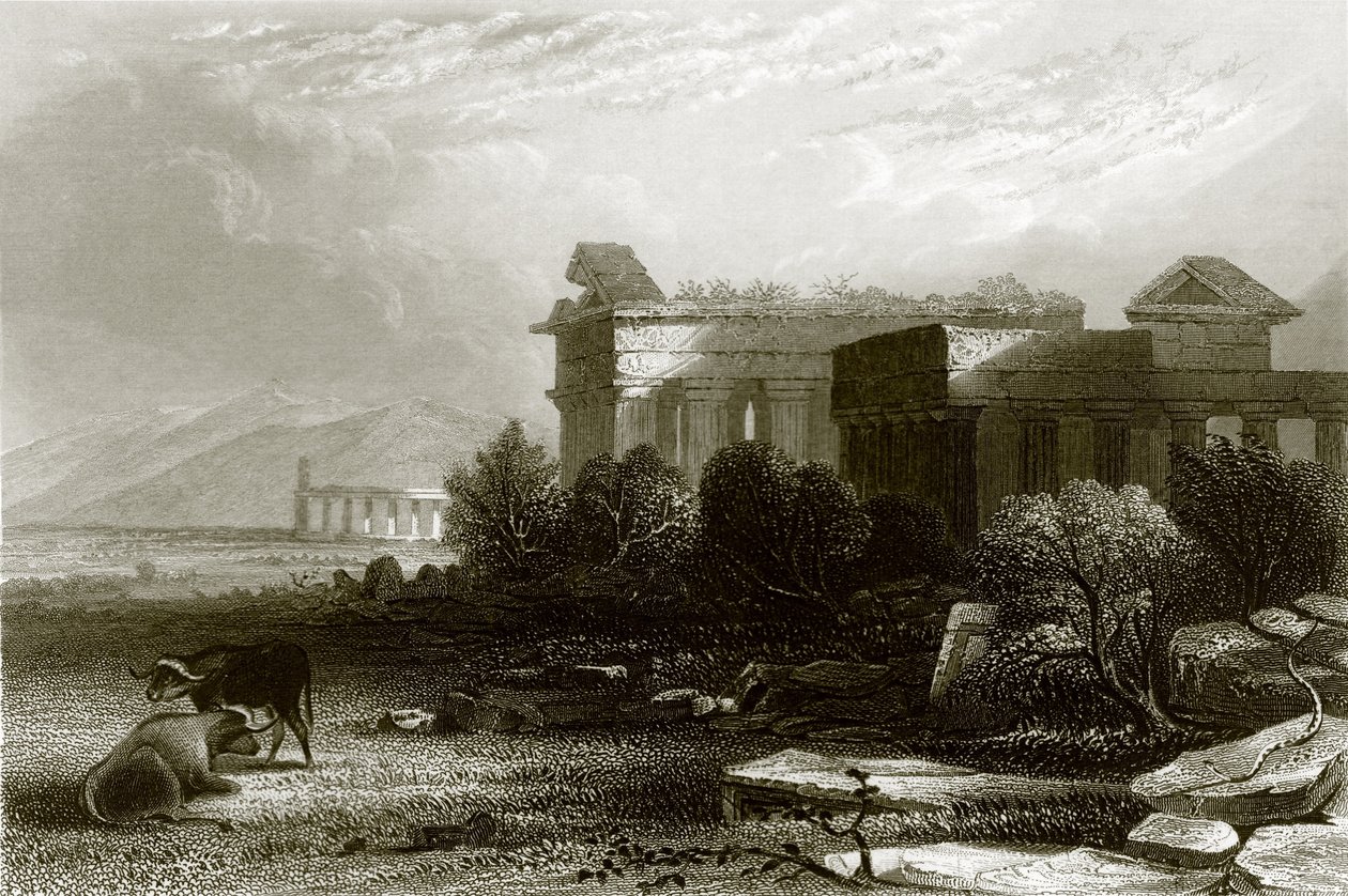 Paestum by English School