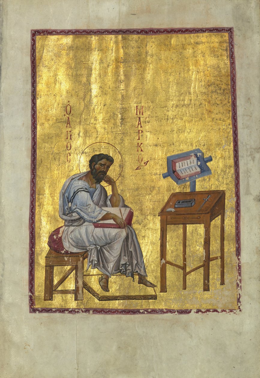 Evangelist Mark Seated in his Study by Byzantine