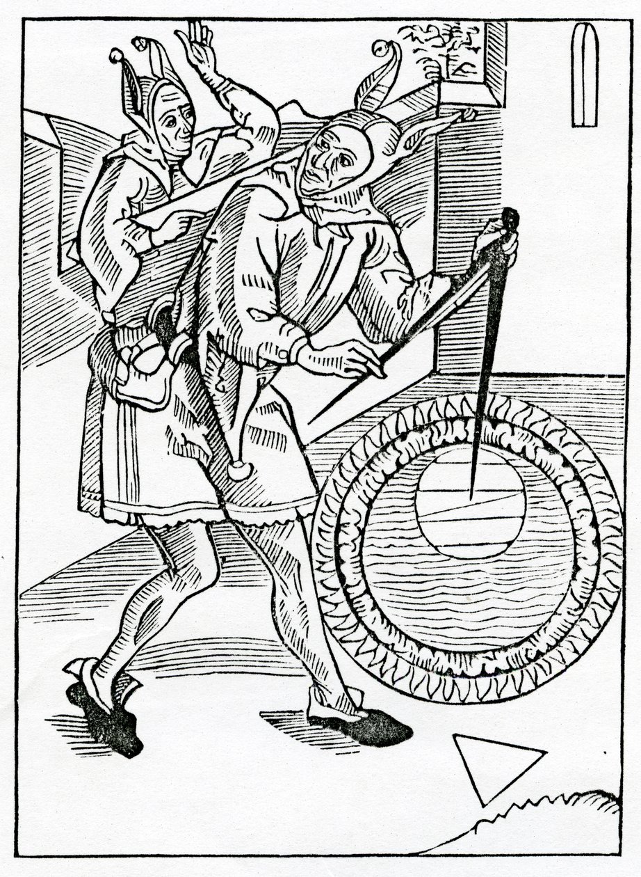Of the Folly of Description and Inquisition of Various Countries and Regions, illustration from Alexander Barclay