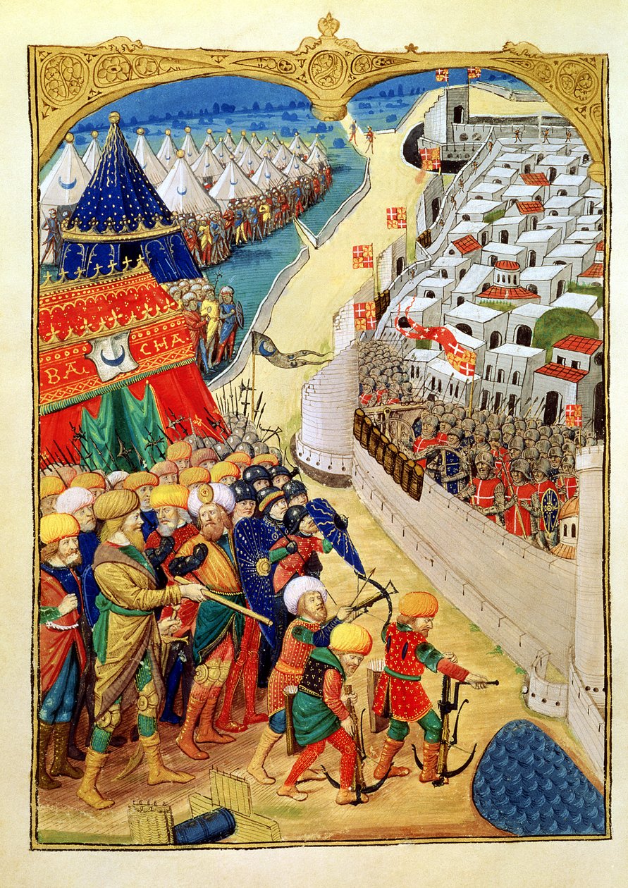 The Turkish Forces Preparing for Battle Outside the Walls of Rhodes in 1480, from 