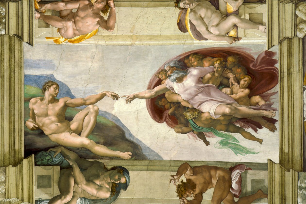 The Creation of Adam by Michelangelo Buonarroti