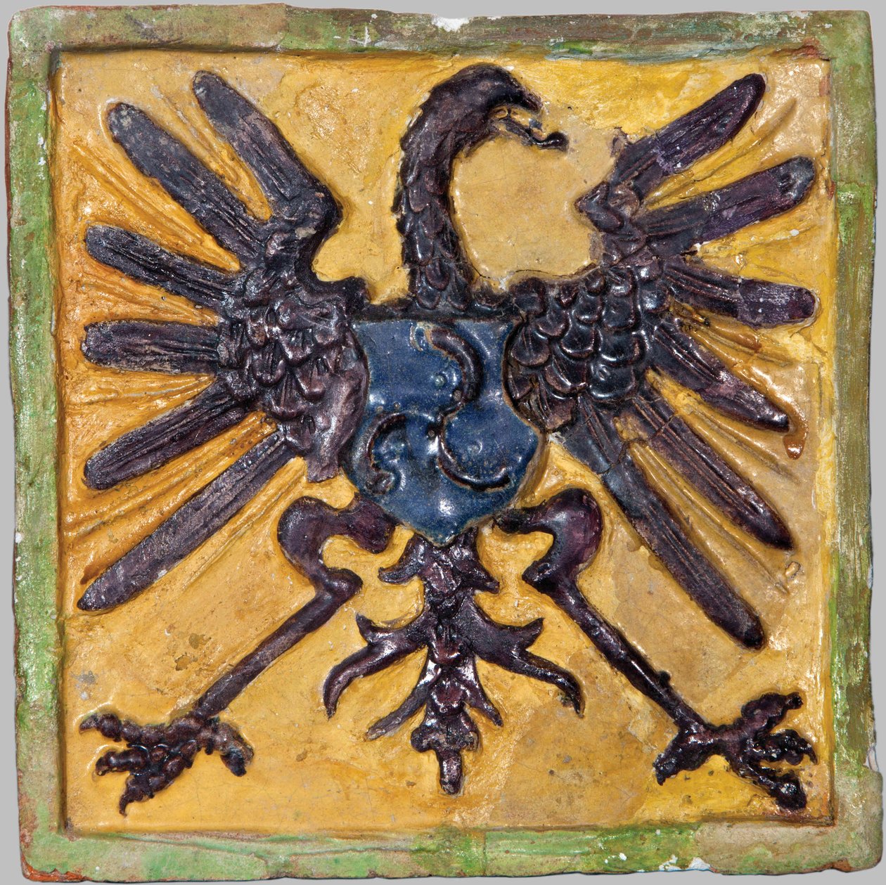 Tile with Radziwiłł coat of arms by Unknown