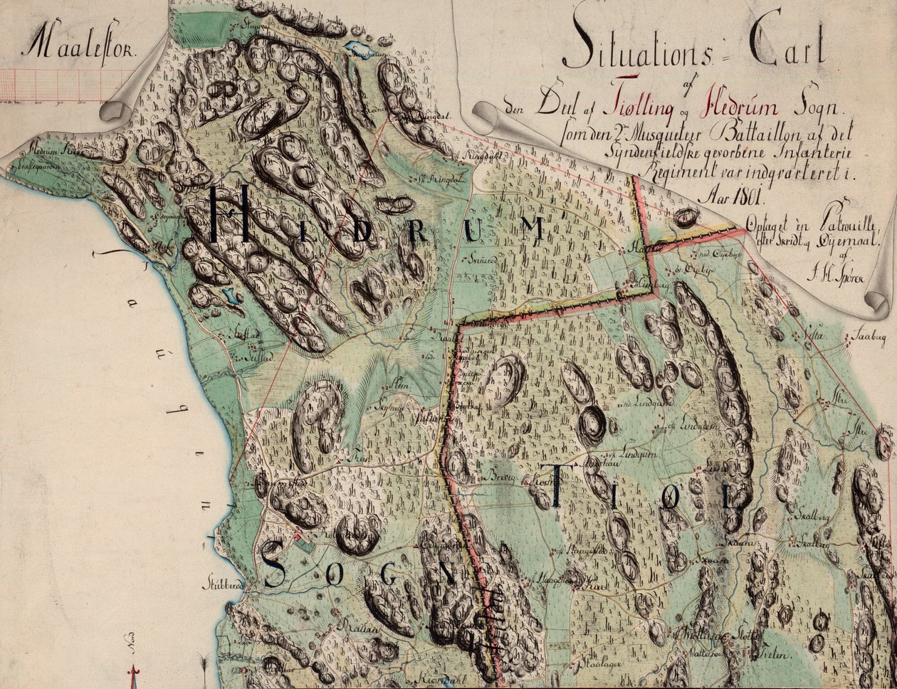 Map of Vestfold (1801) by Unknown