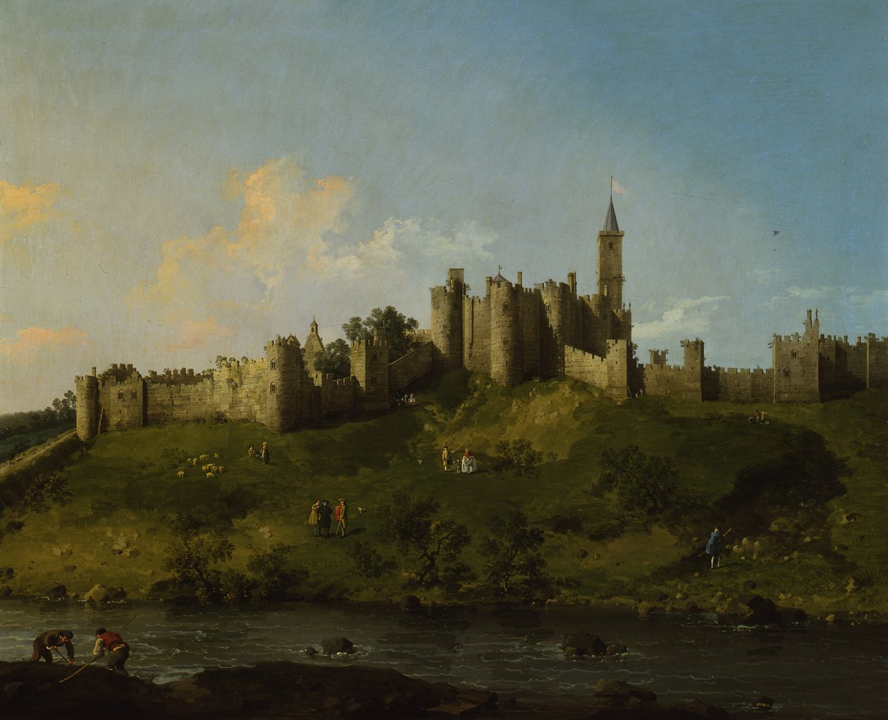 A view of Alnwick Castle by Canaletto