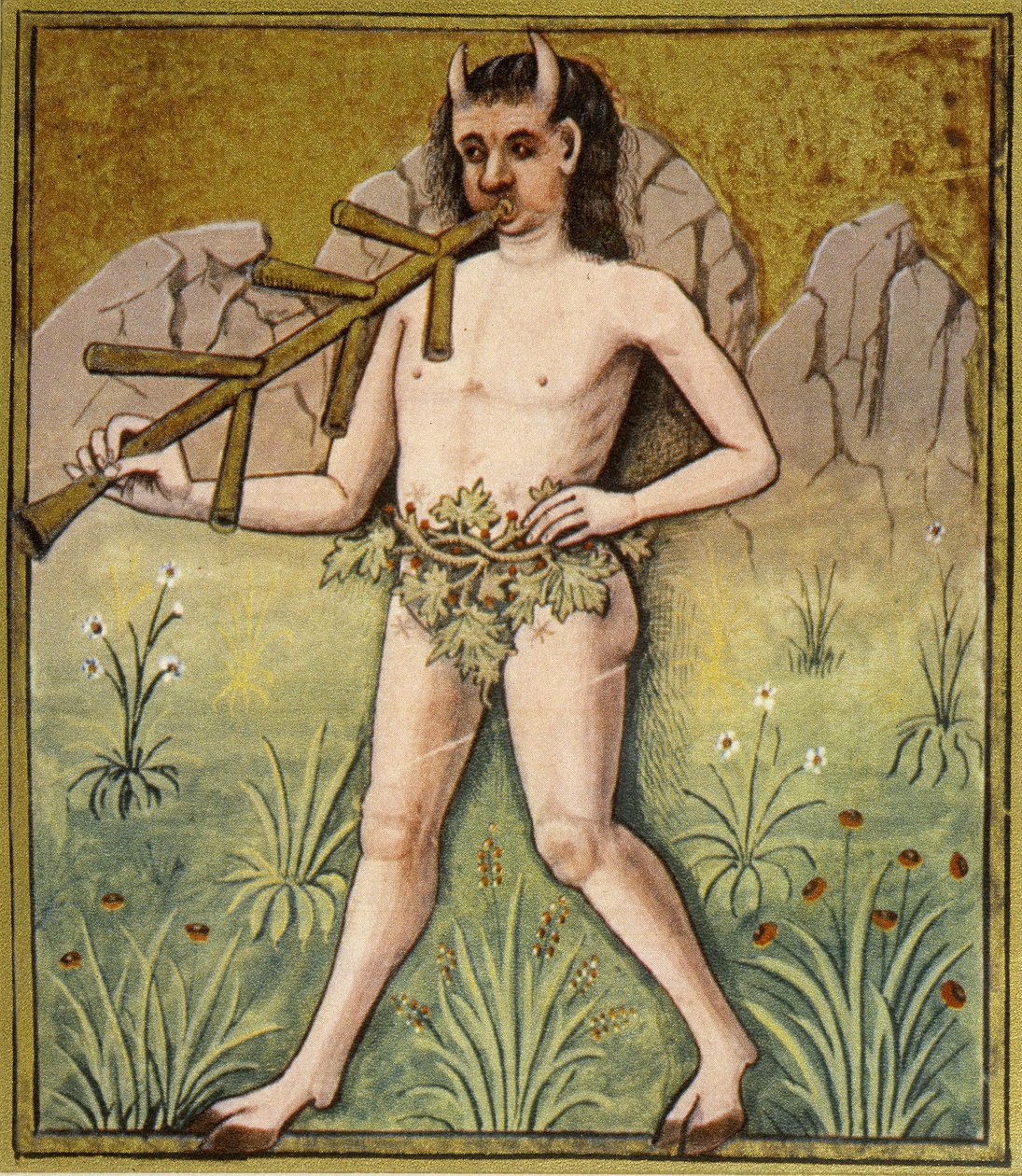 Pan - 15th Century Illumination by (after) French School