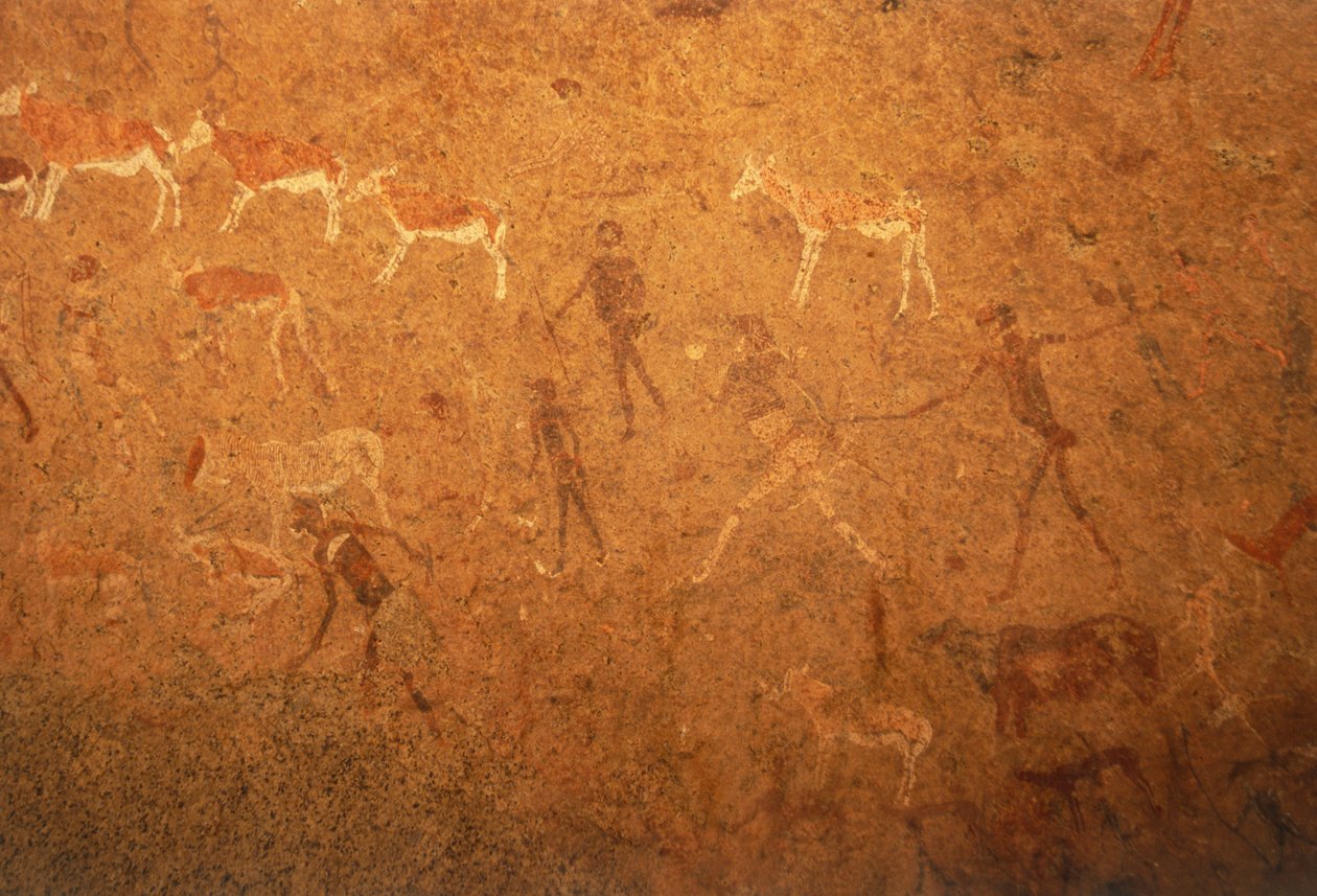 Detail of Rock Paintings, Damara Land, Namibia by Unknown