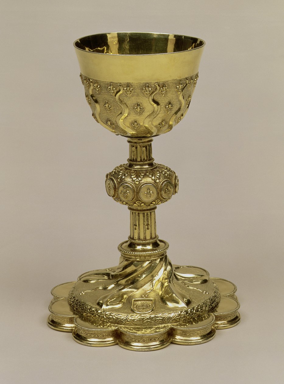 Francis I Silver-Gilt Chalice on a Decafoil Foot Bearing the Coat of Arms of Fabius Mirto Frangipani (1514-87) Archbishop of Nazareth, Made in Paris by Unknown