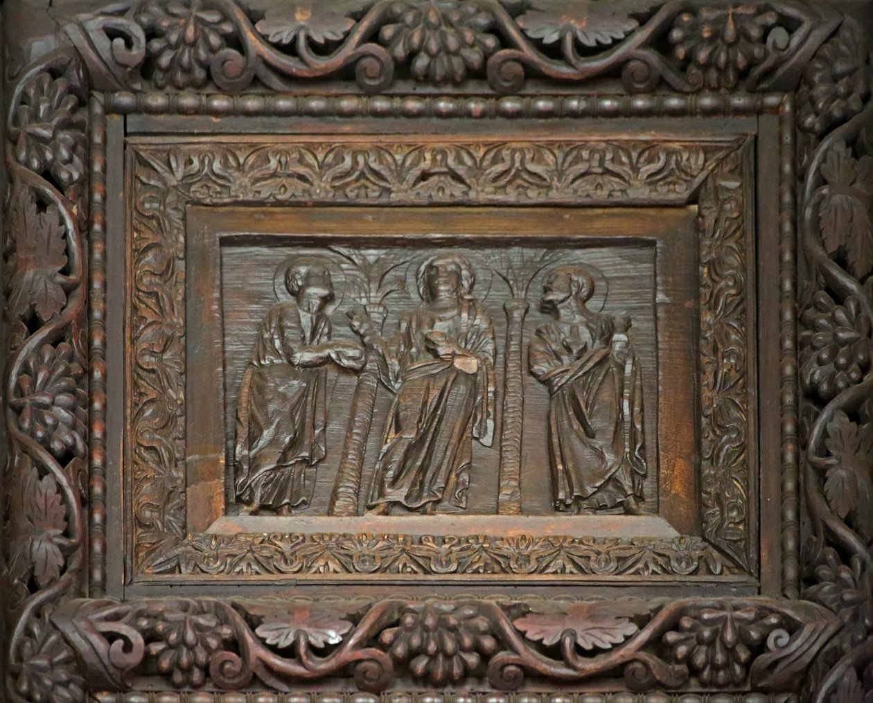Panel from 5th Century Door: Christ with Two Disciples by Unknown