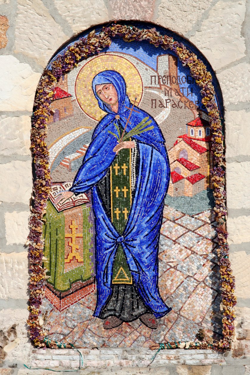 Serbia, Belgrade, Kalemegdan Fortress, Chapel of St Petka, Mosaic of St Petka by Unknown