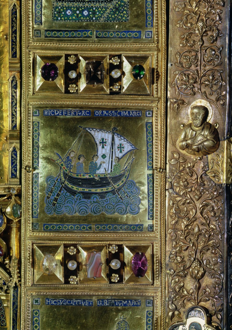 Settlement of the Body of St. Mark, Enamel Panel from the Pala d