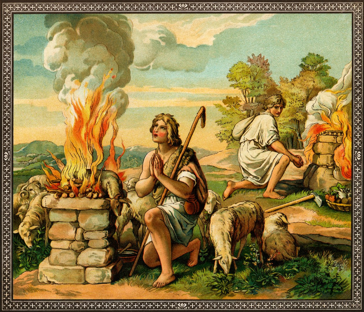 The Offerings of Cain and Abel - Bible by Unknown