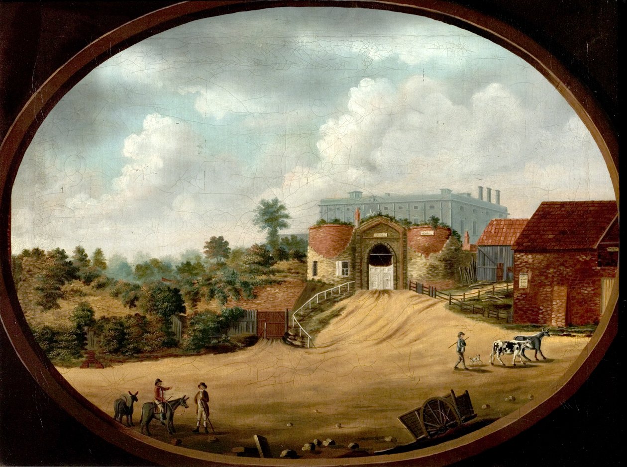 View of the Ancient Gateway and Castle, Nottingham, c.1795 by British School