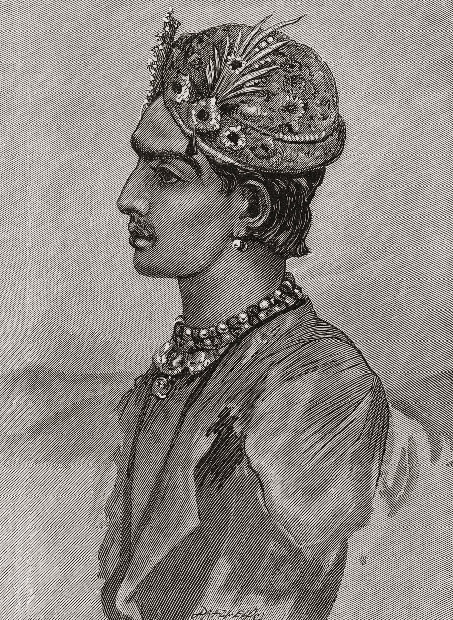 Maharaja Mangal Singh Prabhakar, from The Magazine of Art, published 1878 by English School