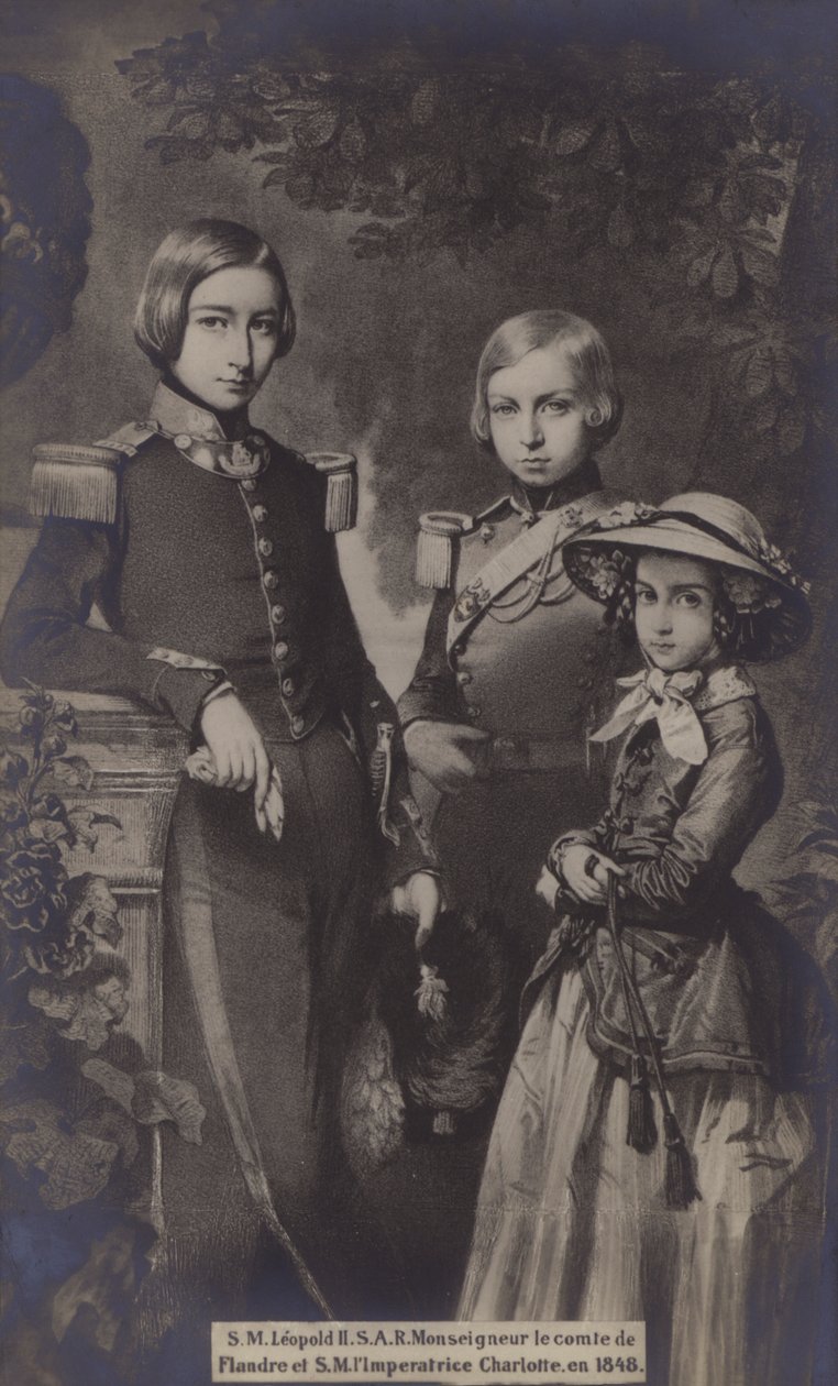 King Leopold II, Count of Flanders, Empress Charlotte, 1848 by European School