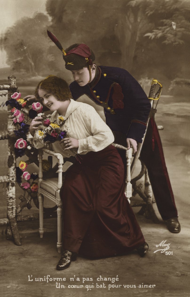 Girl with a Soldier by French Photographer