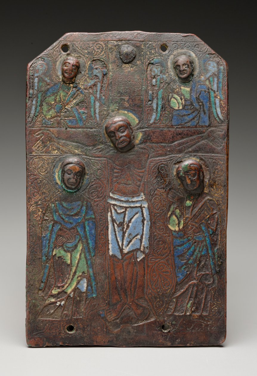 Fragment of a Plaque from a Reliquary Chasse Depicting the Crucifixion by French School