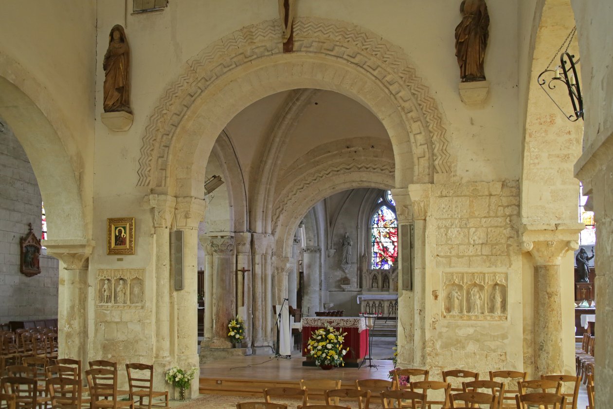 View of the Romanesque Chancel Arches by French School