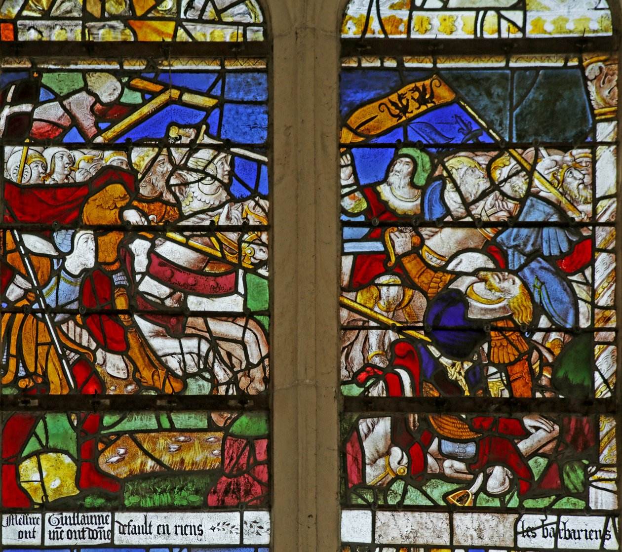 Window depicting Constantine fighting against Maxence by French School