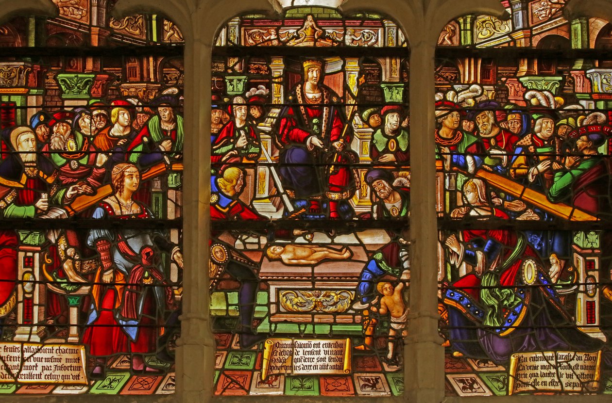 Window depicting the Judgement of Solomon by French School