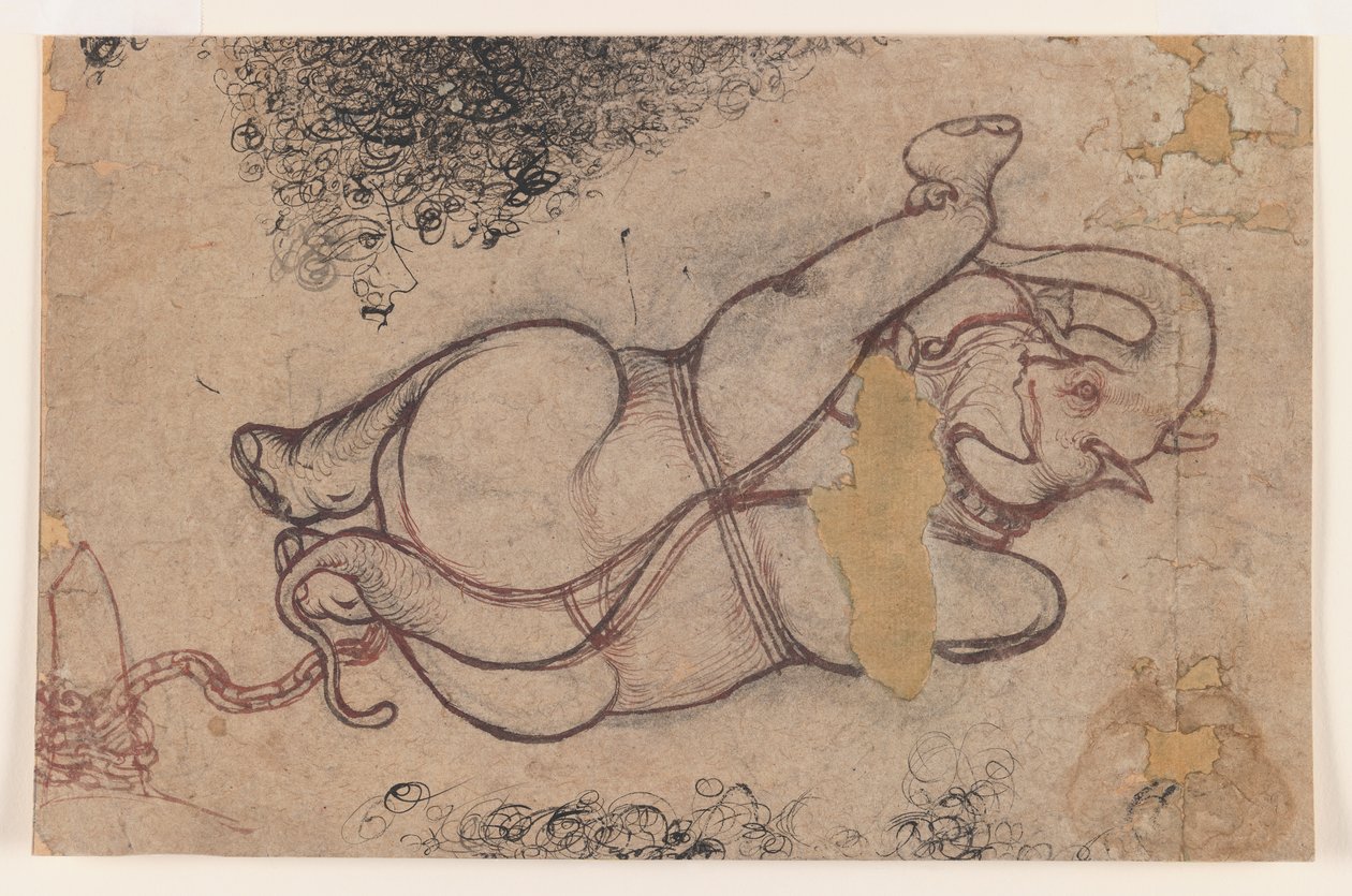 Elephant in chains, c.1780 by Indian School