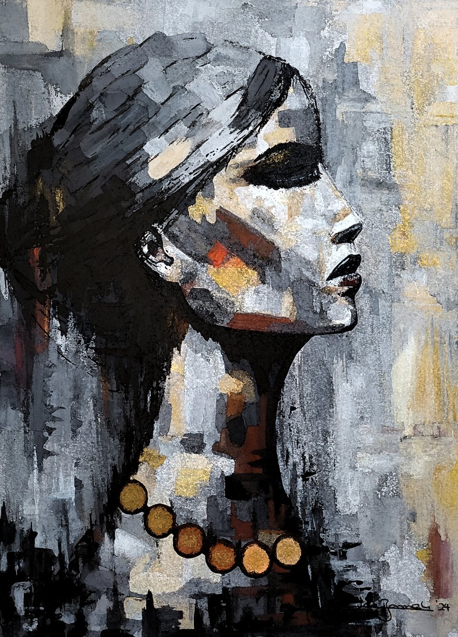 Woman "Shadow of Wisdom" Watercolor Style by Lea Bommeli