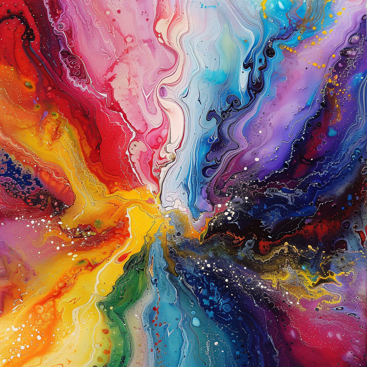 Abstract Colorful Disco Lights Tunnel by F. Abderrahim