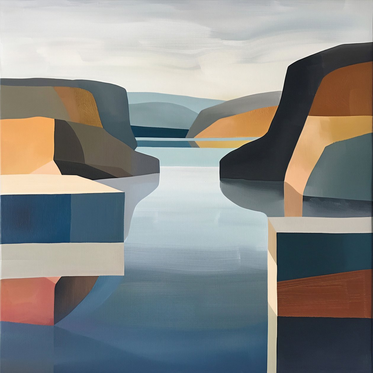 Minimalist Lake view landscape by F. Abderrahim