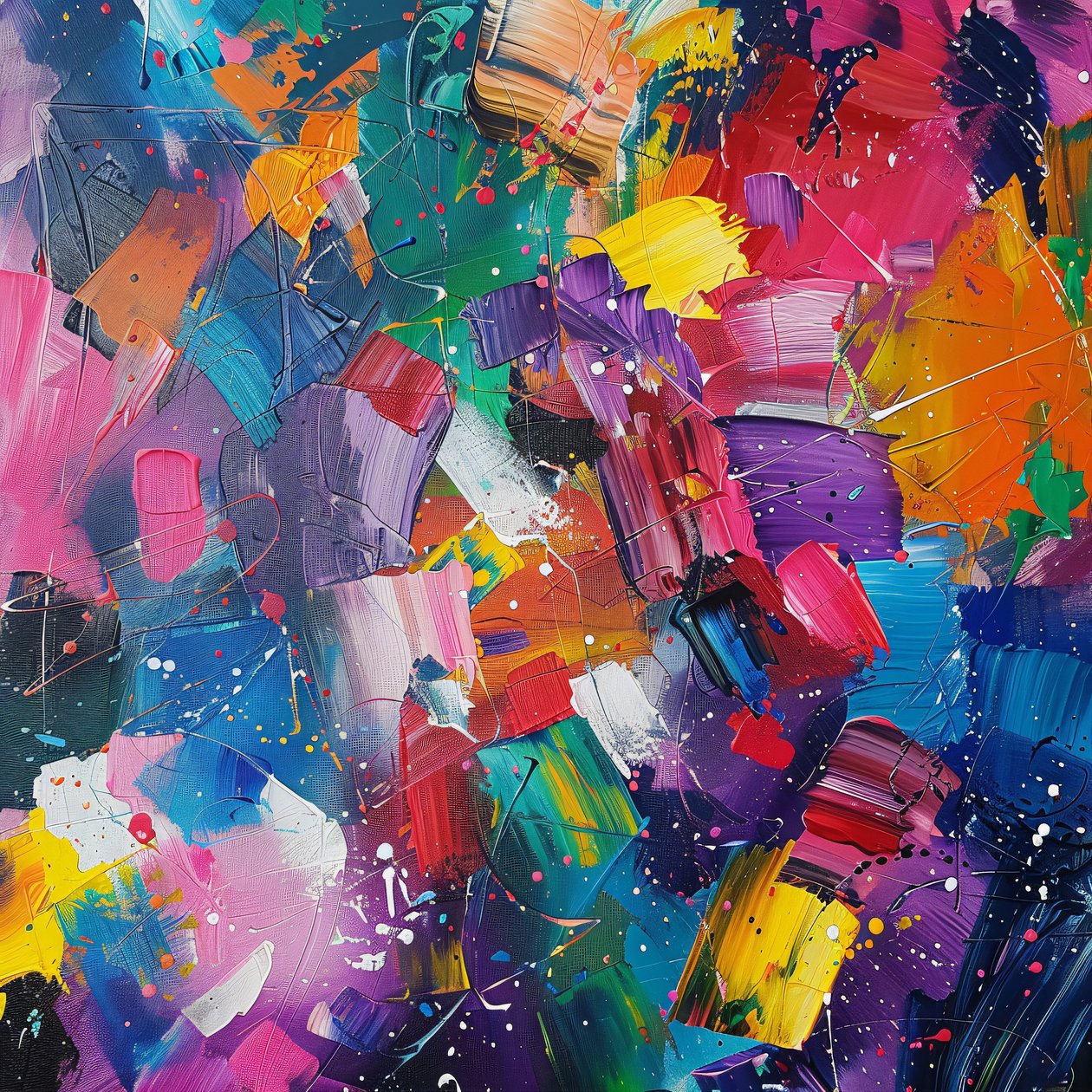Modern abstraction painting by F. Abderrahim