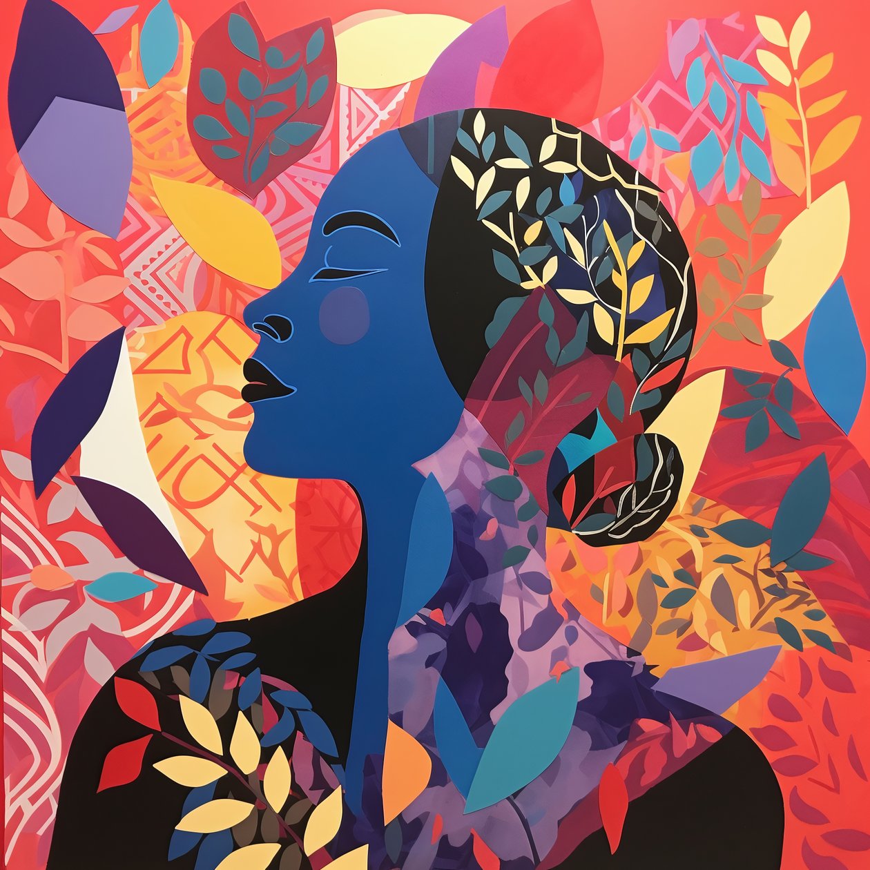 Henri Matisse Style Collage Art by F. Abderrahim
