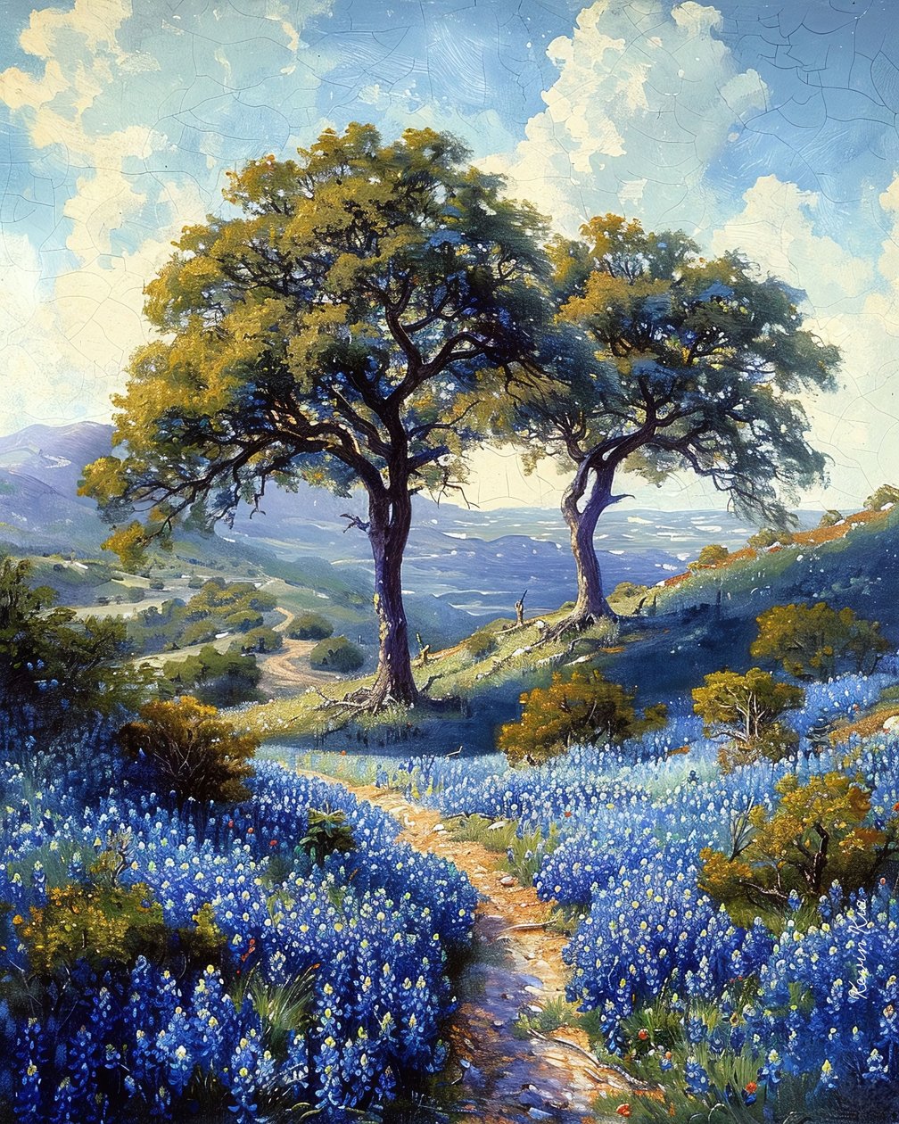 Lavender Field with Scenic Overlook by F. Abderrahim