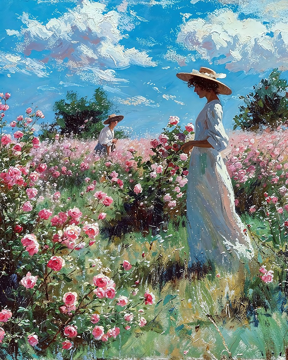 Beautiful Landscape with Blooming Meadows by F. Abderrahim