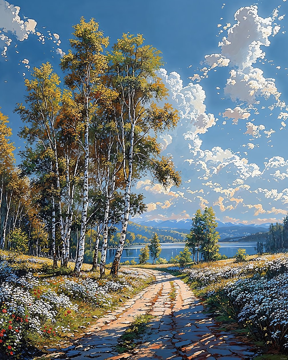 Landscape with Scenic Ridge by F. Abderrahim