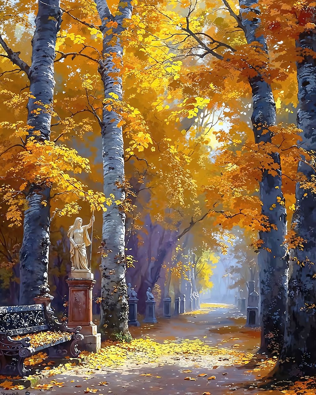 Beautiful Landscape with Enchanted Forest by F. Abderrahim