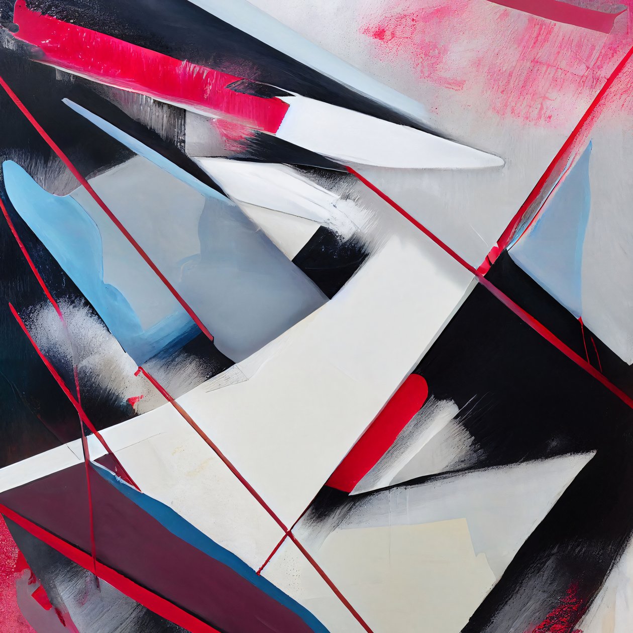 Abstract Splash Creative Expression in Brushstrokes by F. Abderrahim