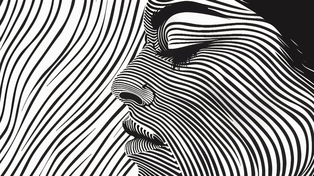 Minimalist Single Line Style, Woman Face by F. Abderrahim