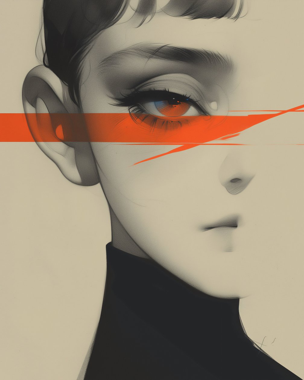 Sketch of Boy, Manga Style by F. Abderrahim