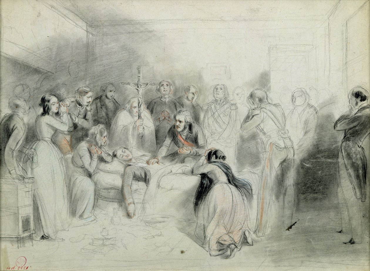 The Final Moments of the Duke of Orleans after the Accident at Neuilly, 13th July 1842 by A Provost