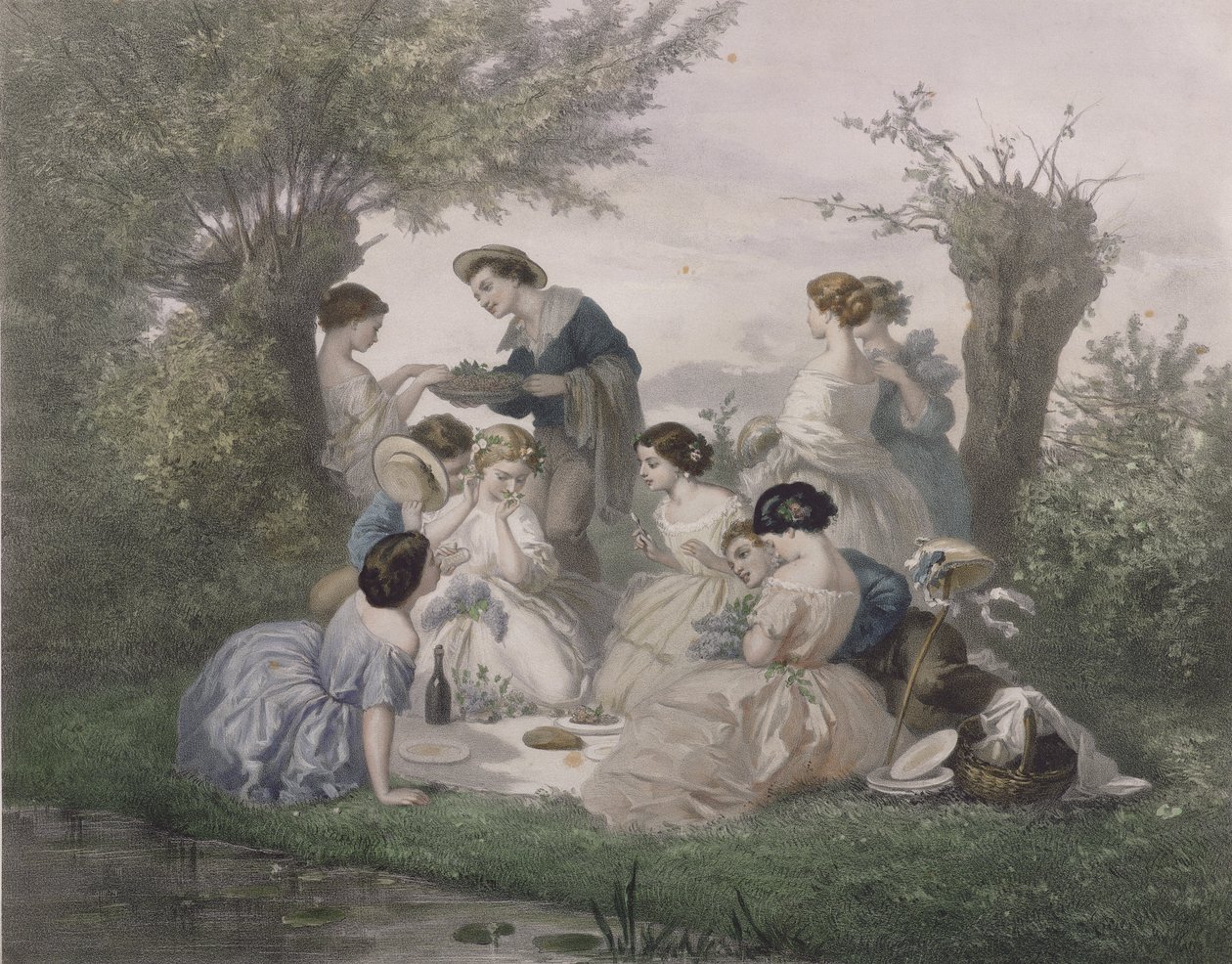 Breakfast in the Spring, engraved by Regnier, Bettannier and Morlon by A. de Beaumont
