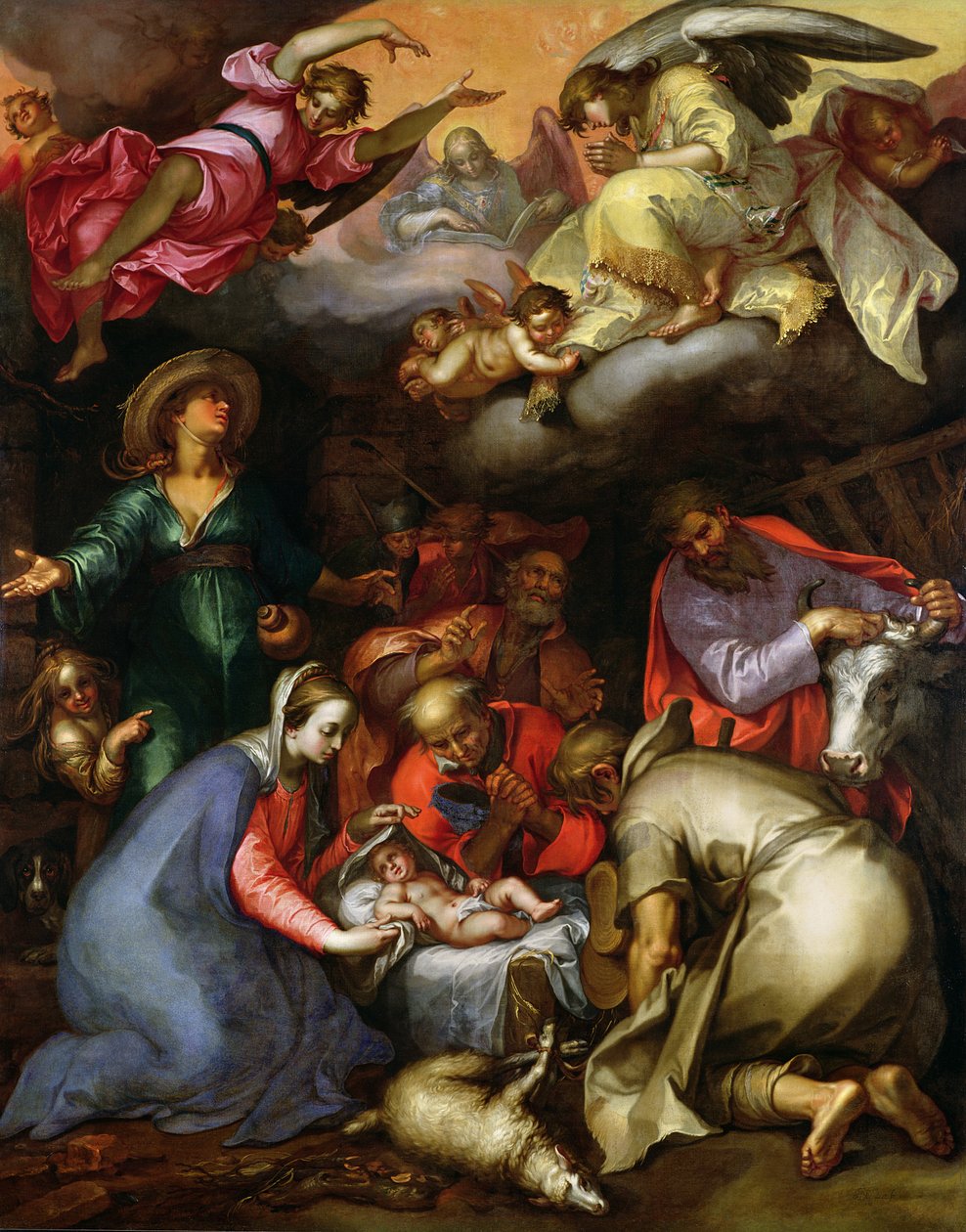 Adoration of the Shepherds, 1612 by Abraham Bloemaert