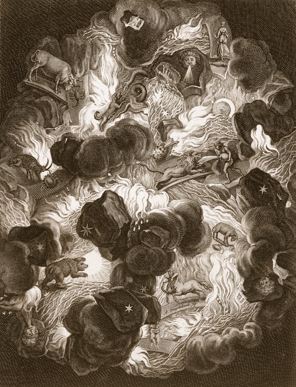 The Chaos, engraved by Bernard Picart, 1731 by Abraham van Diepenbeeck