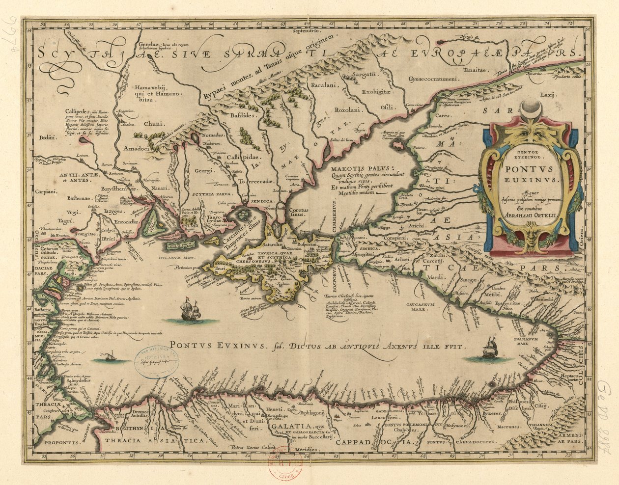 Pontus Euxinus by Abraham Ortelius