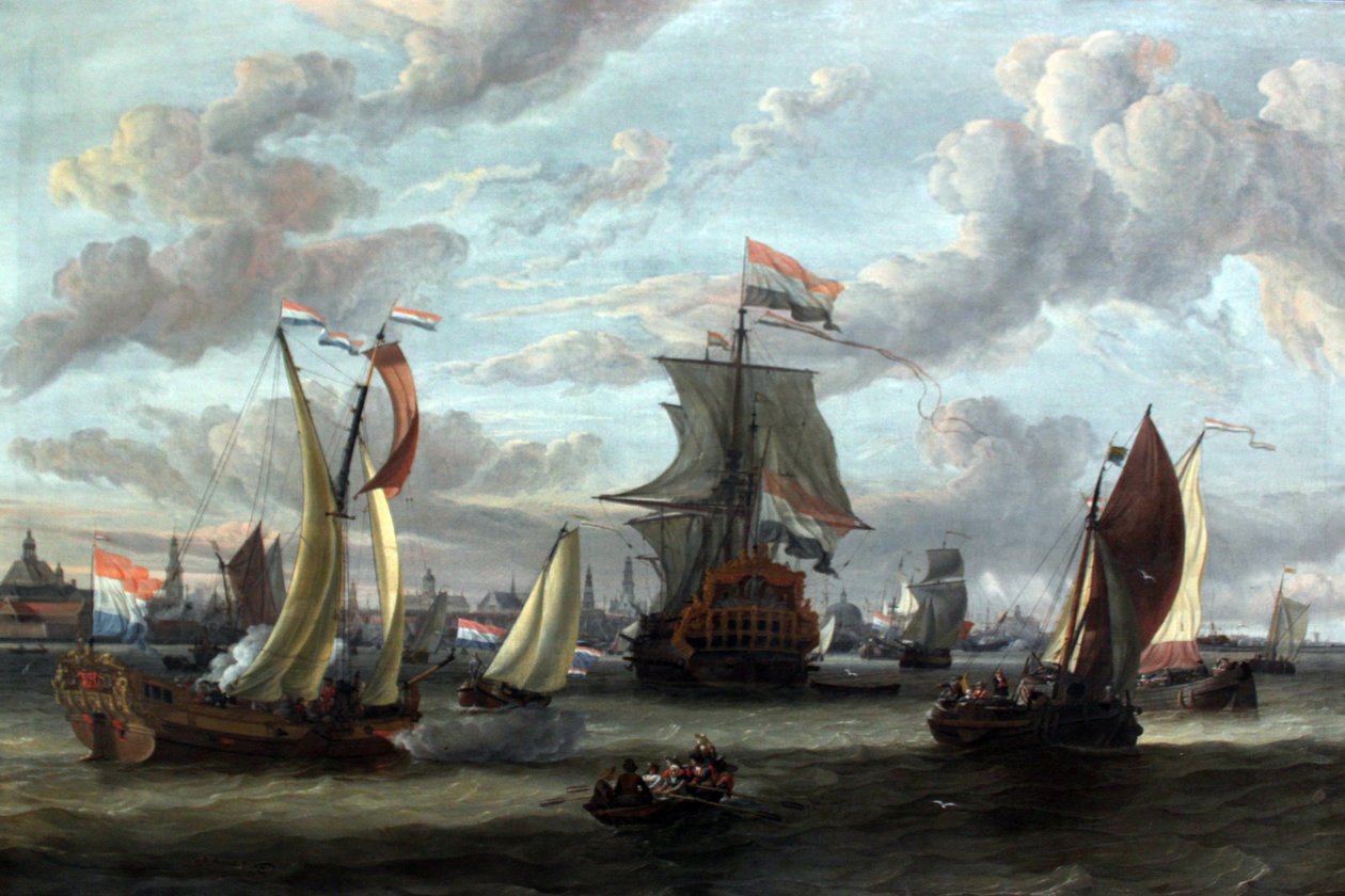 View of Amsterdam with the IJ by Abraham Storck
