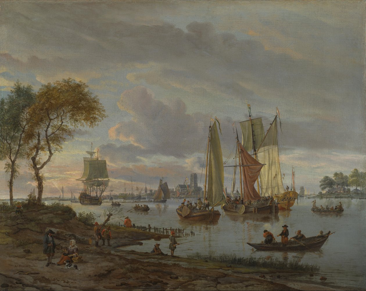 A View of a River by Abraham Storck