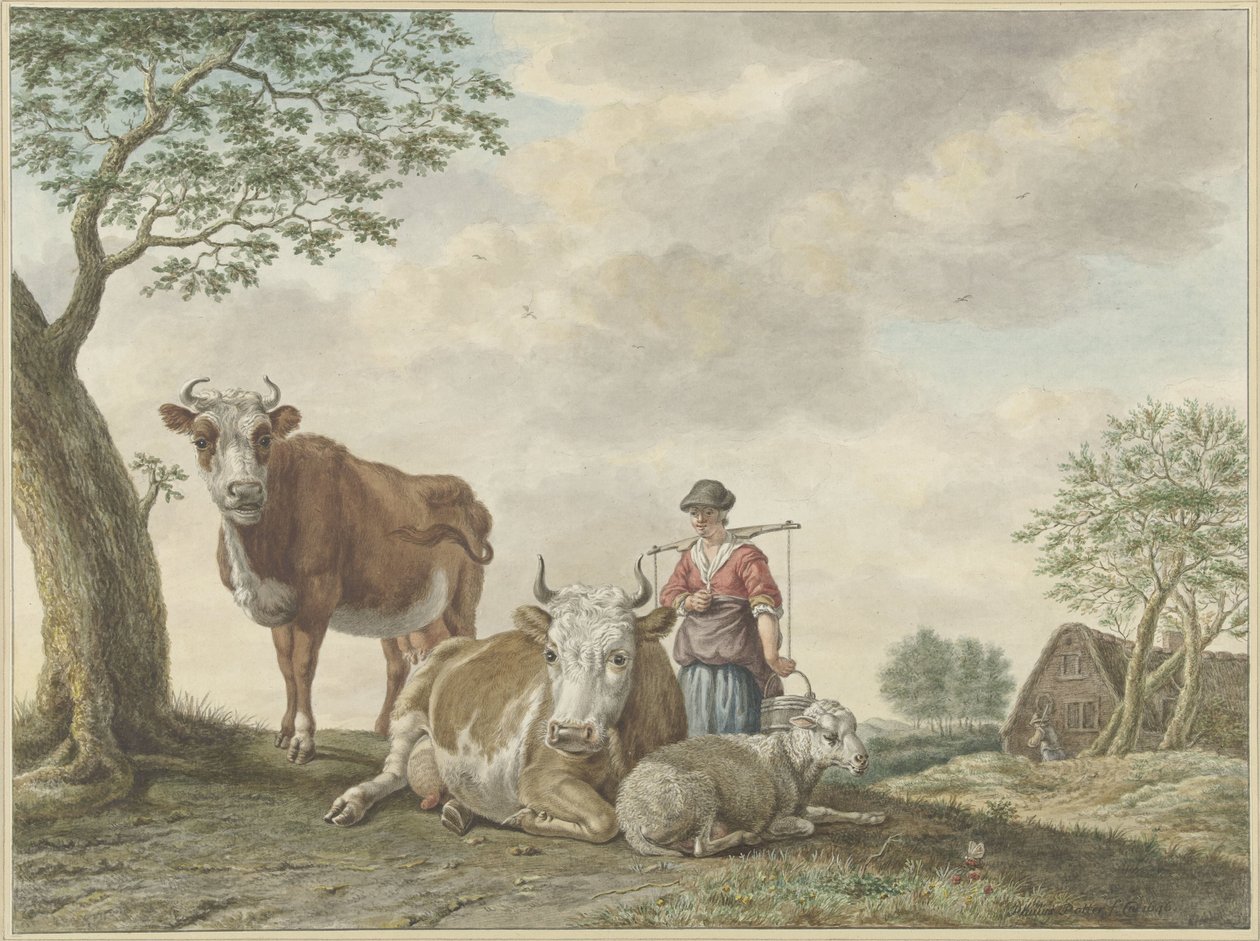 Milkmaid by Abraham Delfos