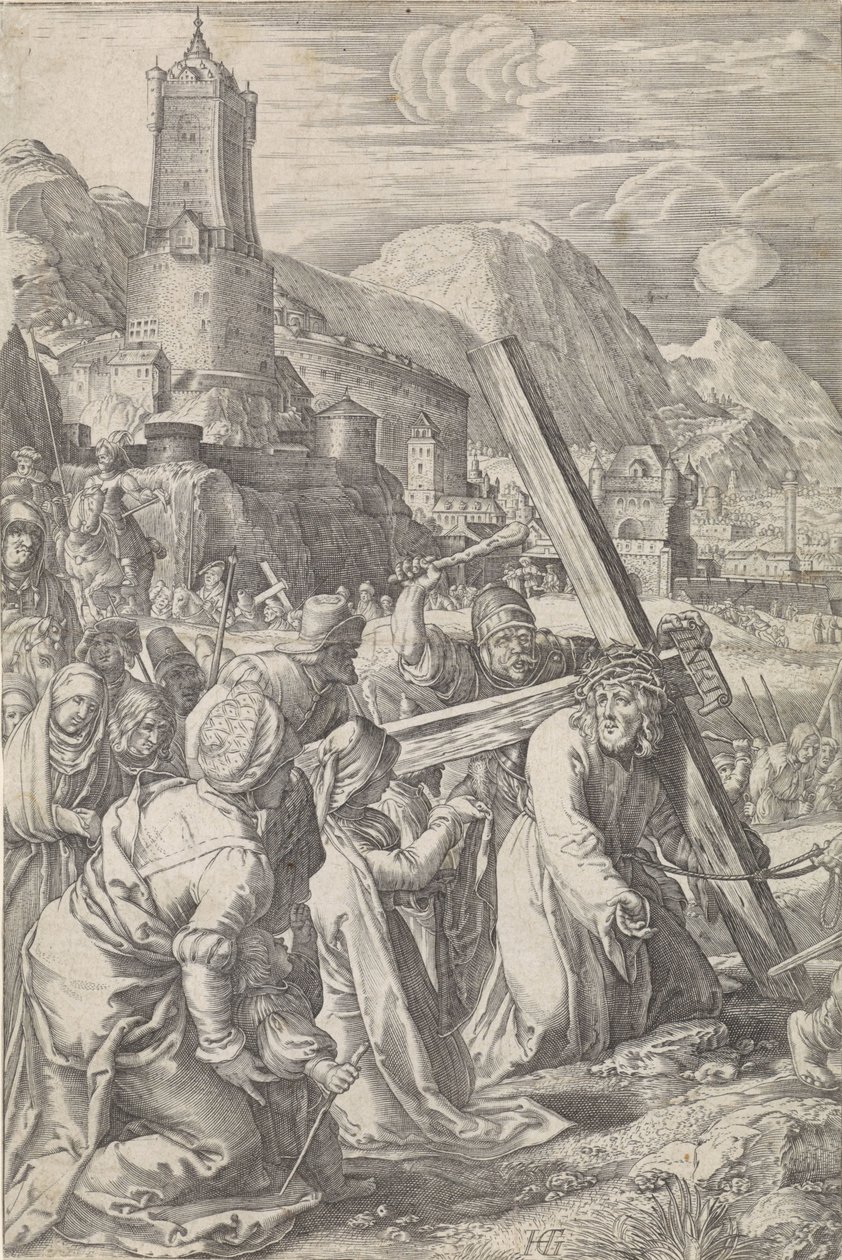 Carrying of the Cross by Abraham Hogenberg
