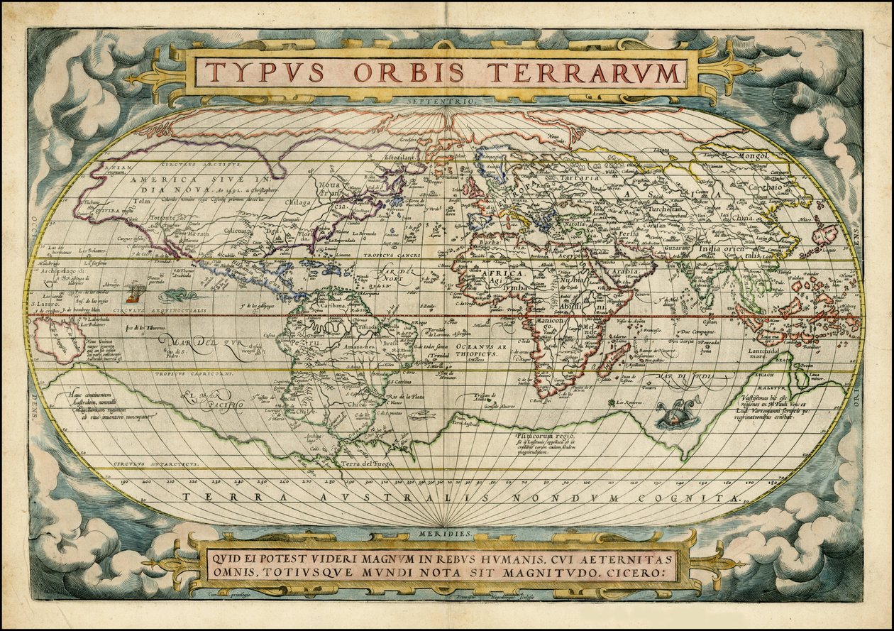 Orbis Terrarum Publication, Antwerp 1572 by Abraham Ortelius
