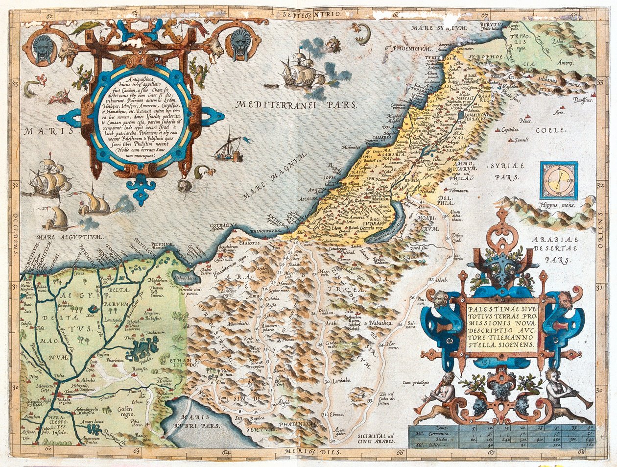 Egypt, Israel, Lebanon by Abraham Ortelius