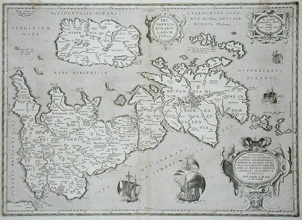 Map of Britain and Ireland by Abraham Ortelius